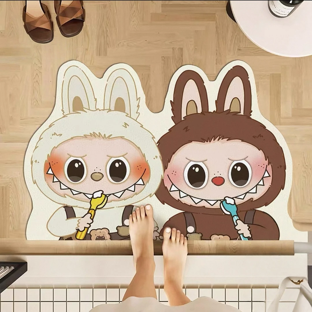 306【50*80】硅藻泥浴室吸水地垫卫生间门口防滑脚垫速干垫子