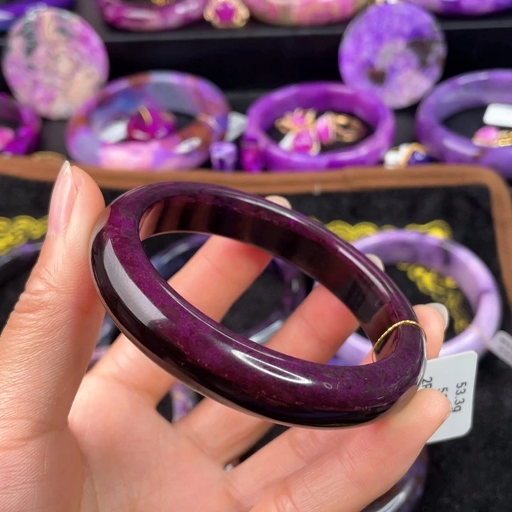 苏纪石（舒俱来）手镯未镶嵌老油紫手镯