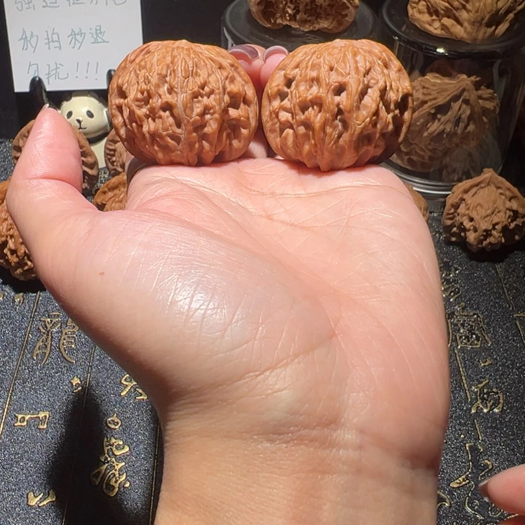 吊坠文玩核桃磨盘38手把件168