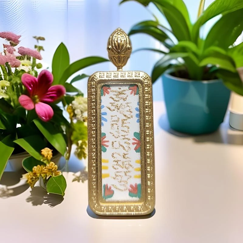 莲花生大士，心咒，小长条唐卡祈福佳品