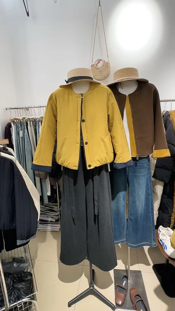 实体店直播：时尚百搭洋气显瘦显高加厚加棉棉衣外套（89137#）