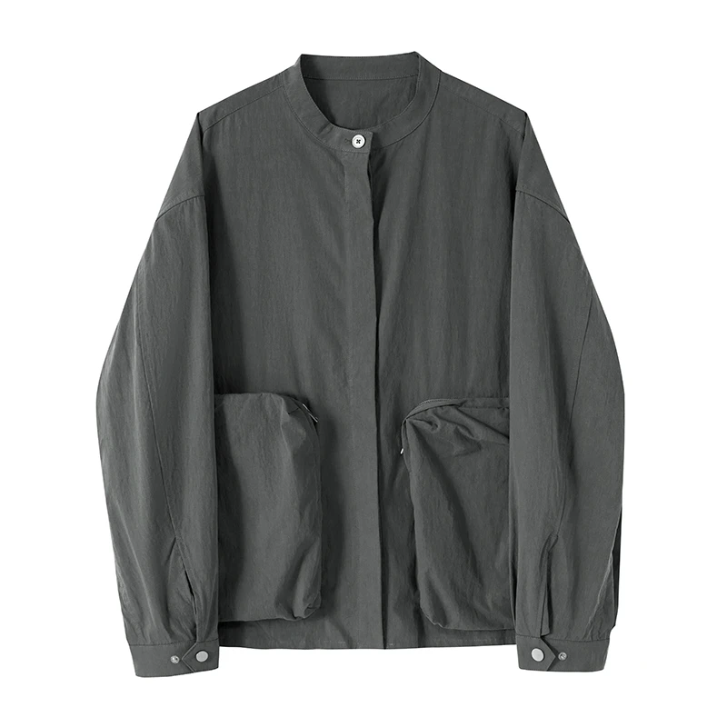 WWT07119【SIRK】山系户外重酵素水洗高支棉可收纳外套