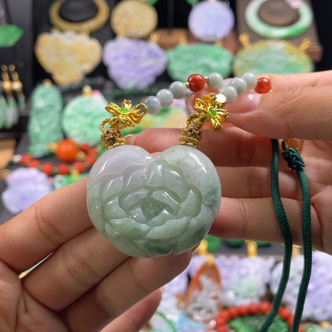 翡翠未镶嵌颈饰代编织