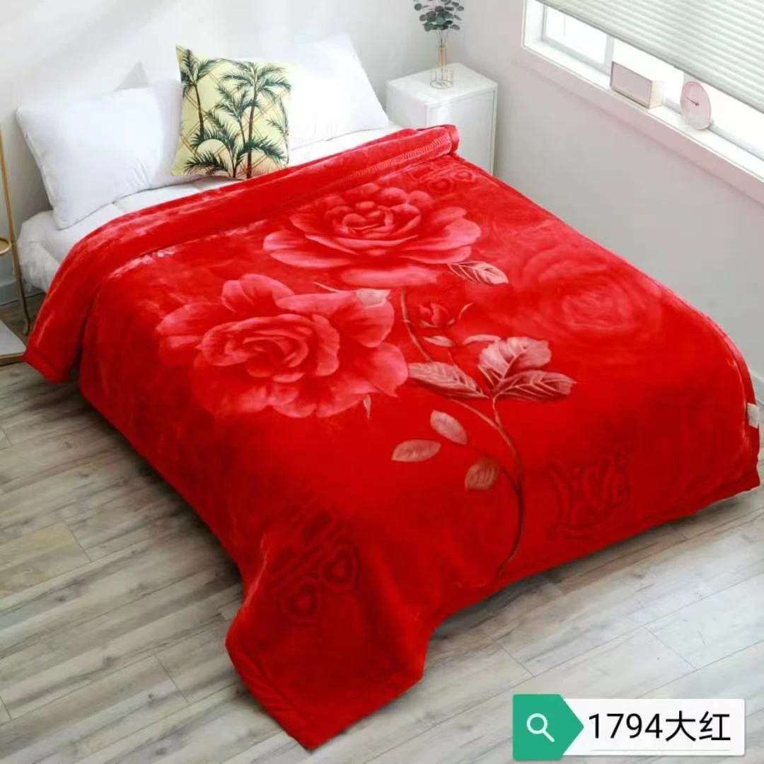 【婚庆专属】大红色结婚用保暖毛毯双层加厚云毯单双人冬季盖毯子