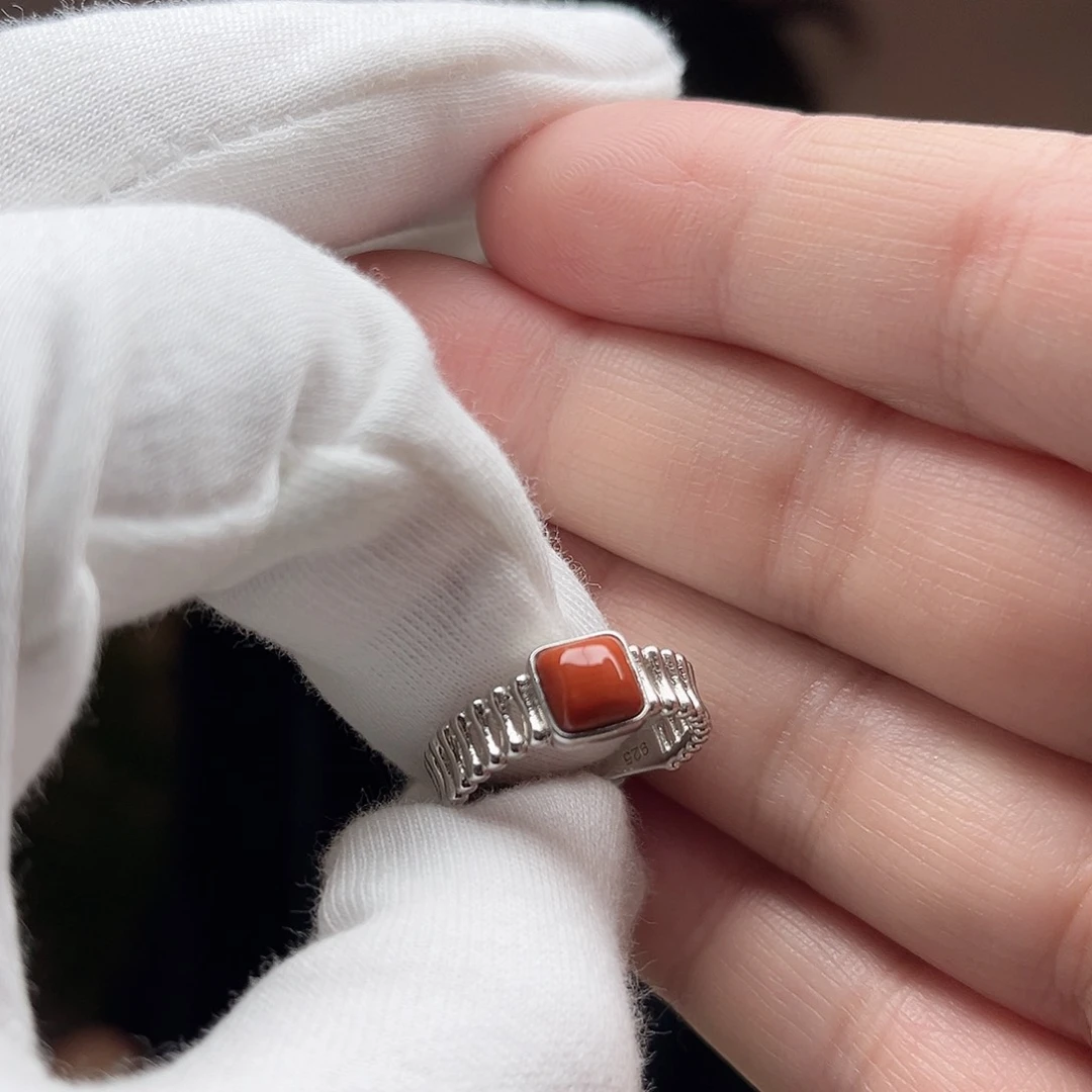 南红玛瑙珠宝奇石银S925镶嵌