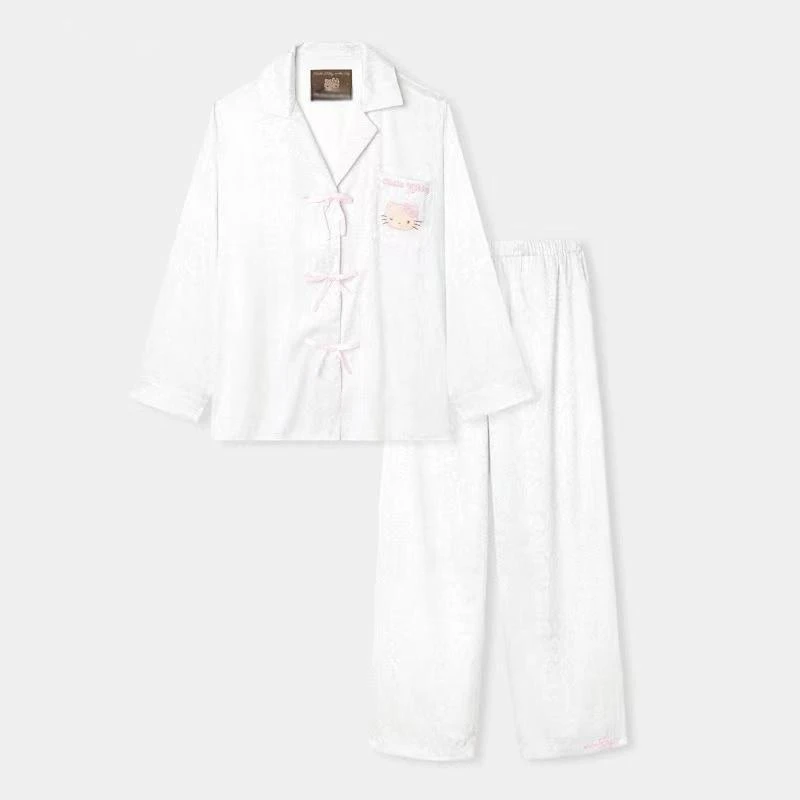 【野家黑皮kiti-蟒蛇纹】 新款潮牌短袖星光缎质居家服睡衣
