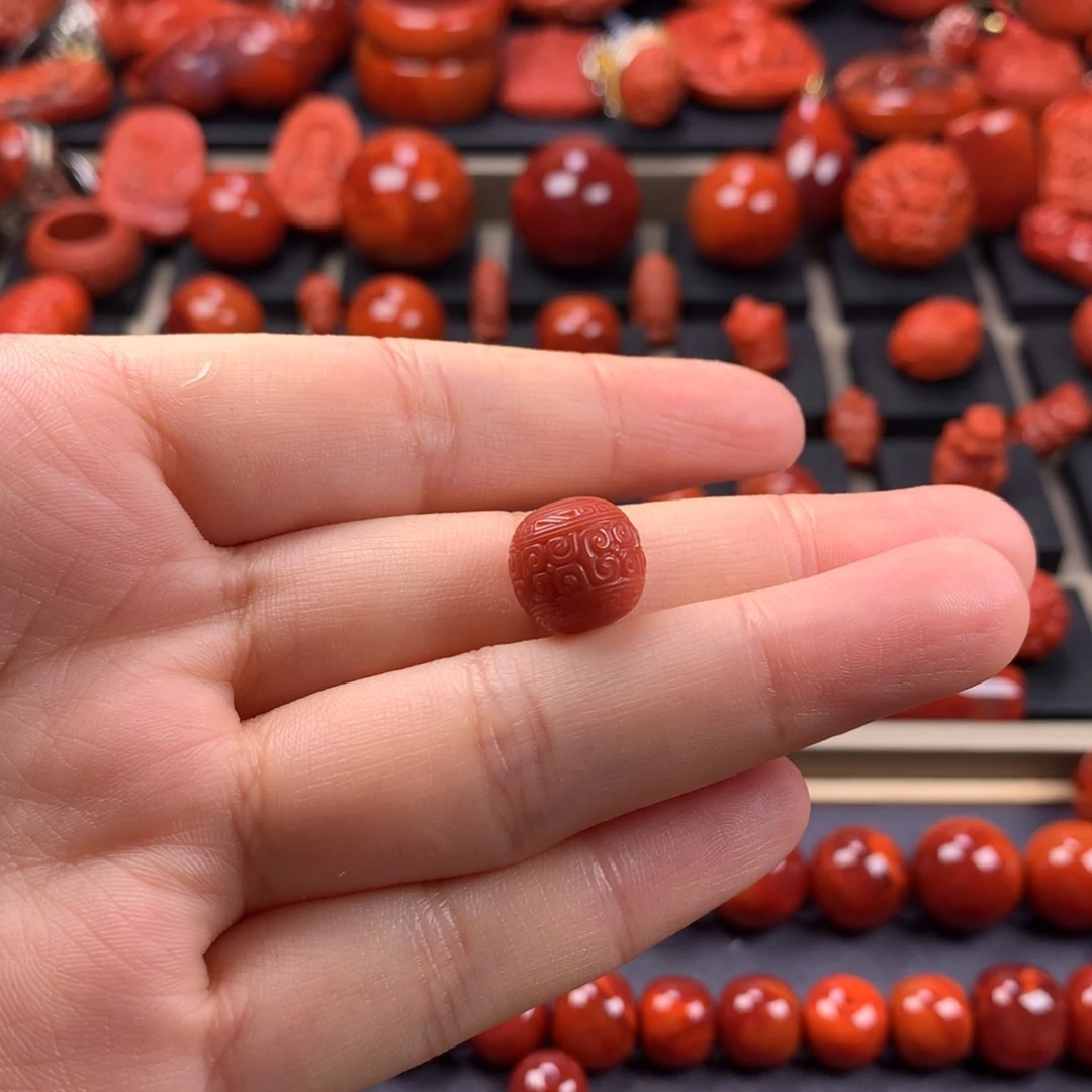 ****╮南红玛瑙回纹单珠11.5MM未镶嵌