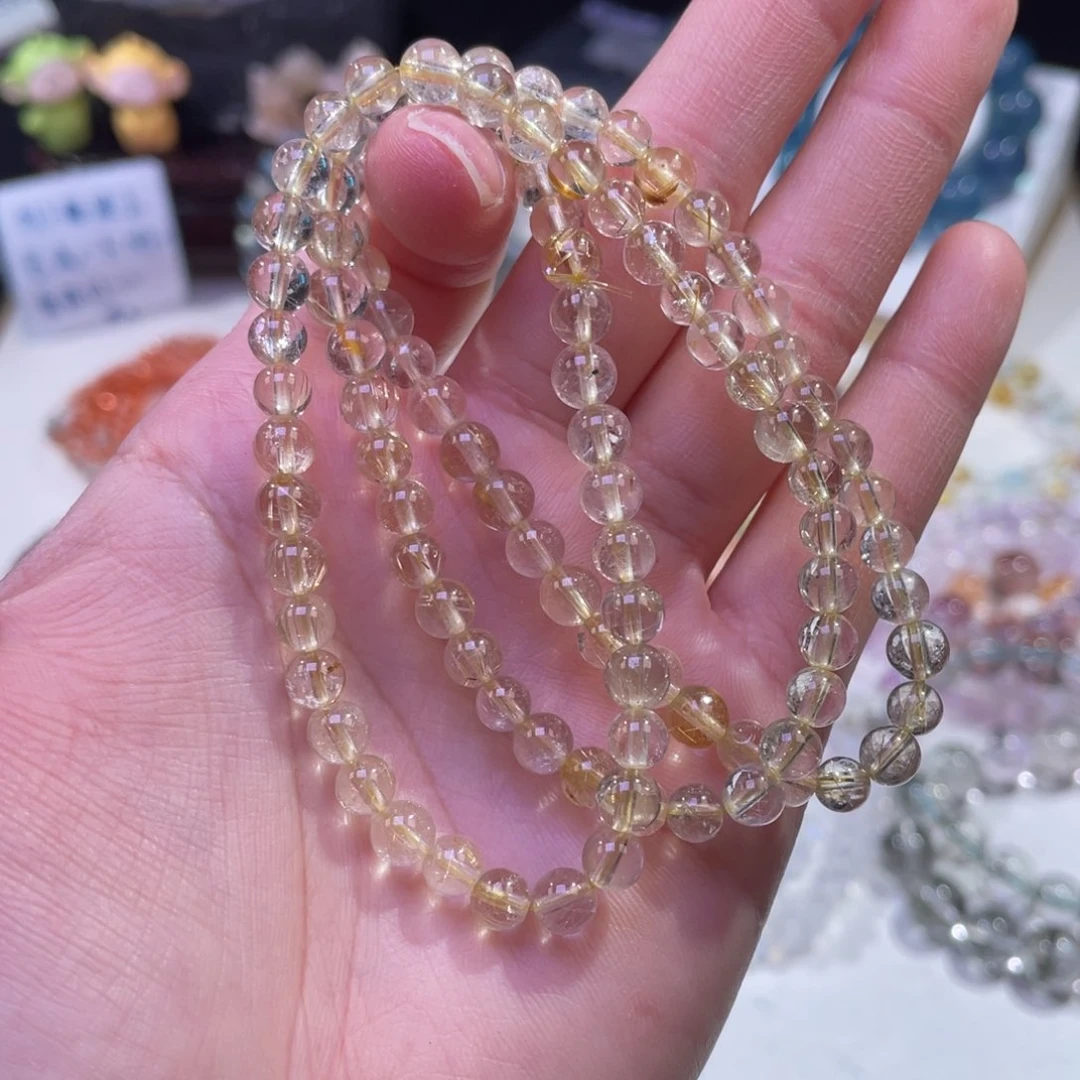 未镶嵌手链水晶维纳斯金发晶5+