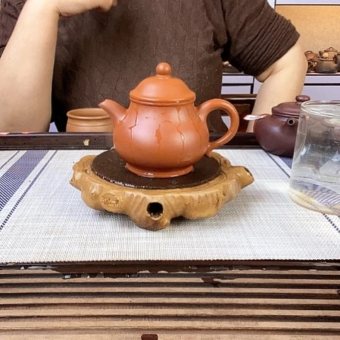 紫砂茶壶宜兴紫砂小煤窑朱泥200c c