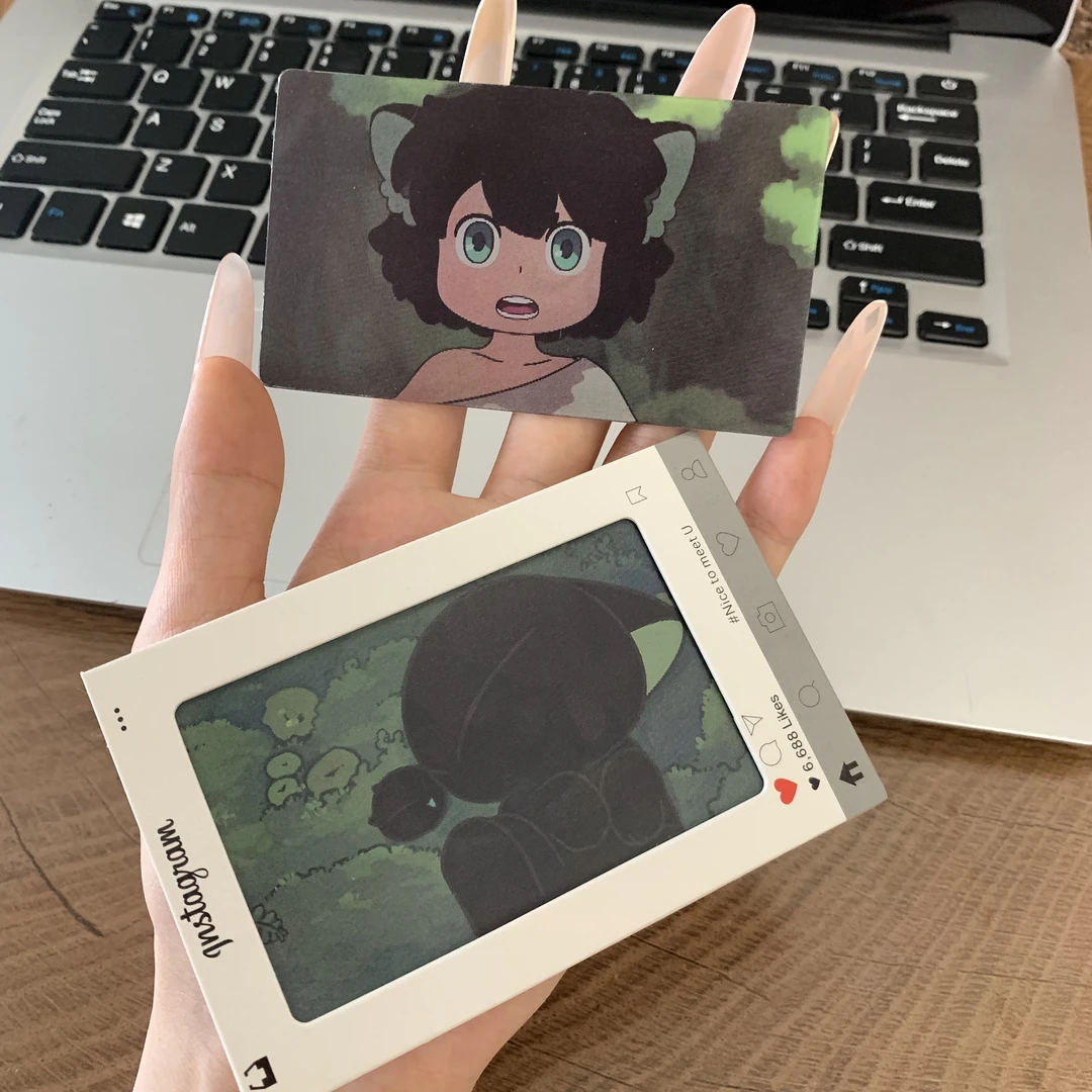 罗小黑光栅卡上课睡觉三变创意多变光栅卡高颜值送朋友闺蜜礼物