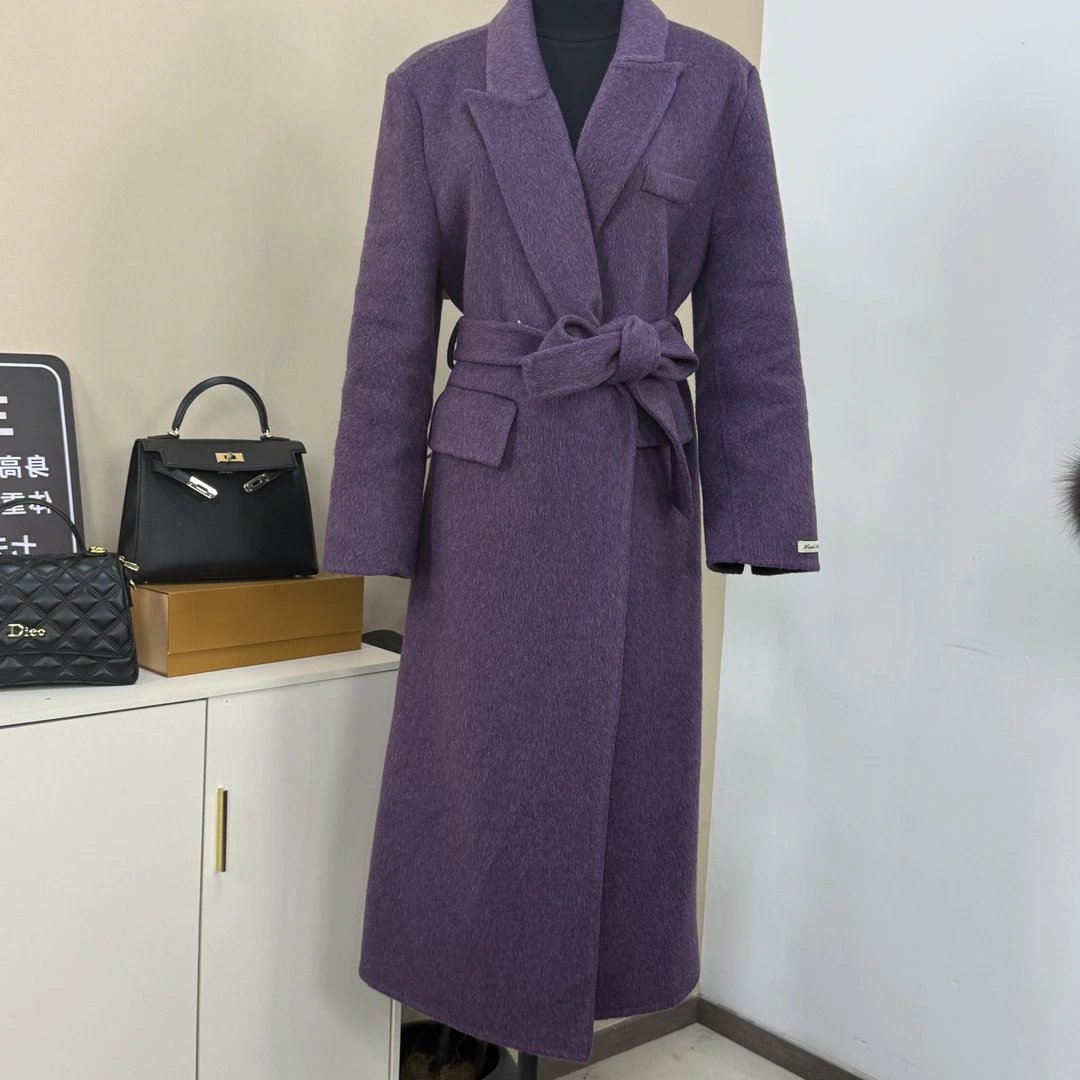 2025系带双面羊绒大衣