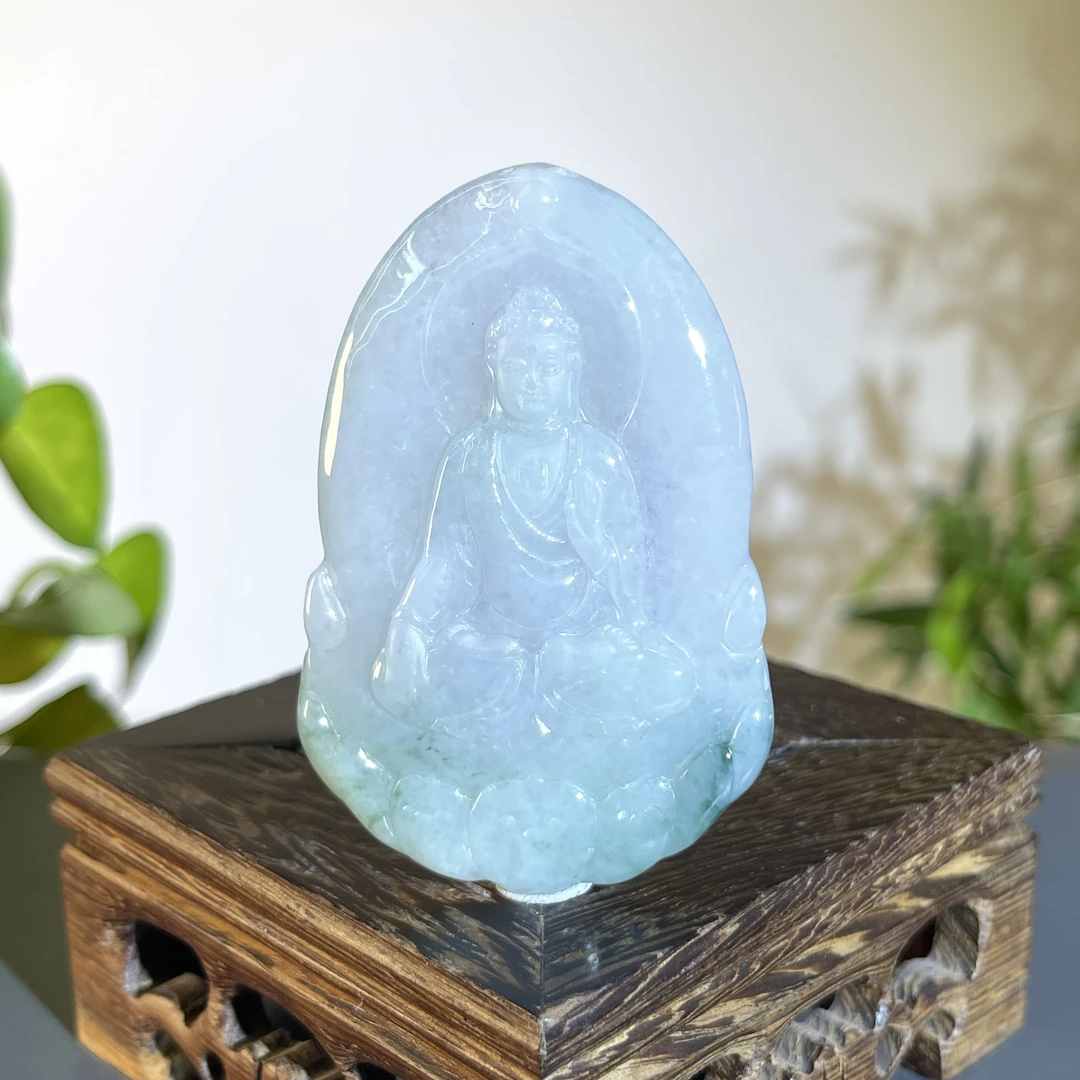 JTAA30-71  天然翡翠缅甸A货   阿弥陀佛