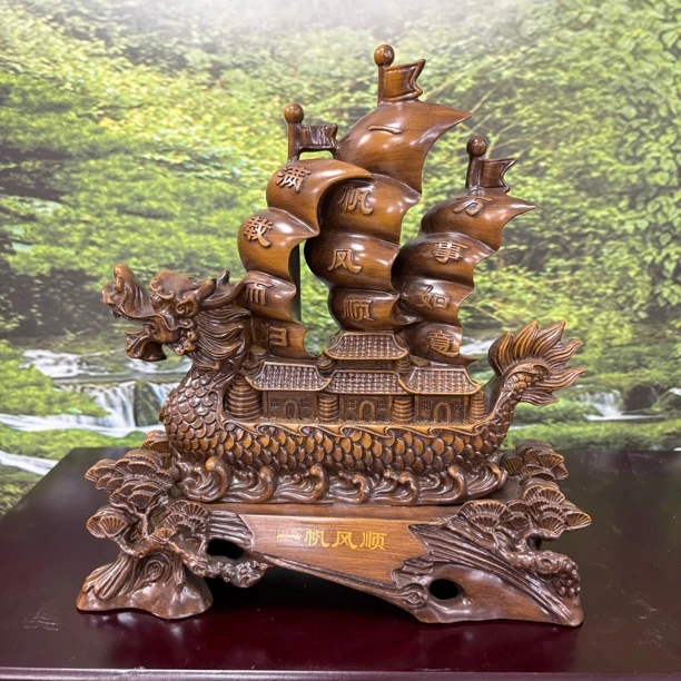 一帆风顺 龙舟 客厅玄关电视柜 摆件