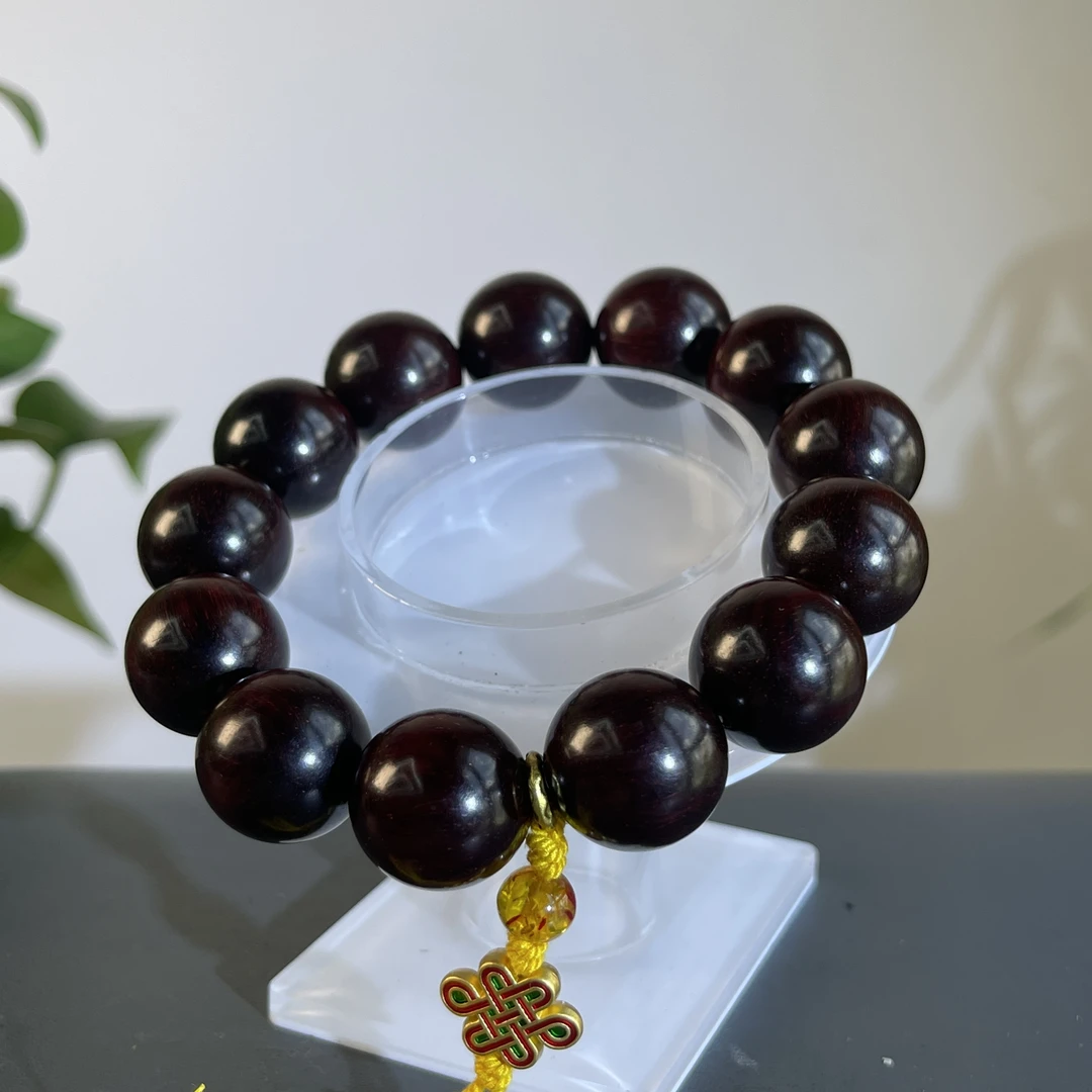 ZYCX-024 印度小叶紫檀(素)多星1.8 约：13颗*17mm