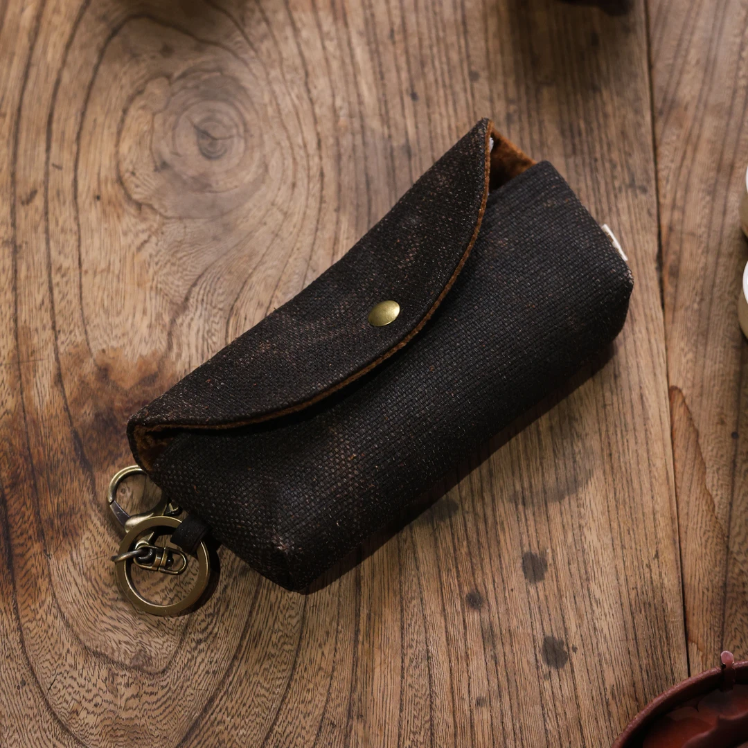 【三山拙垆】<华夫格>柞蚕丝眼镜包（慢蓝S0605）茶道配件