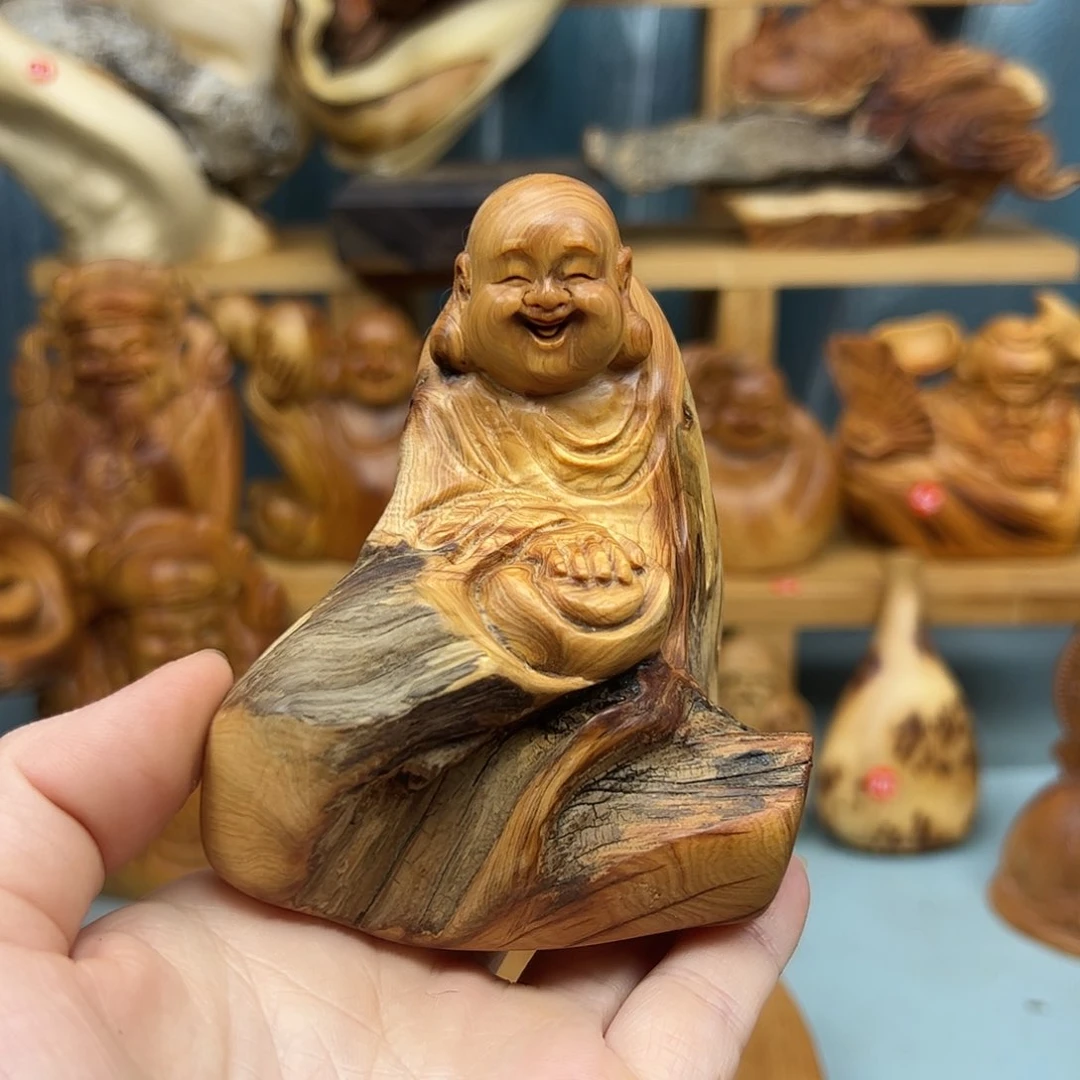 木崖柏木摆件手把件