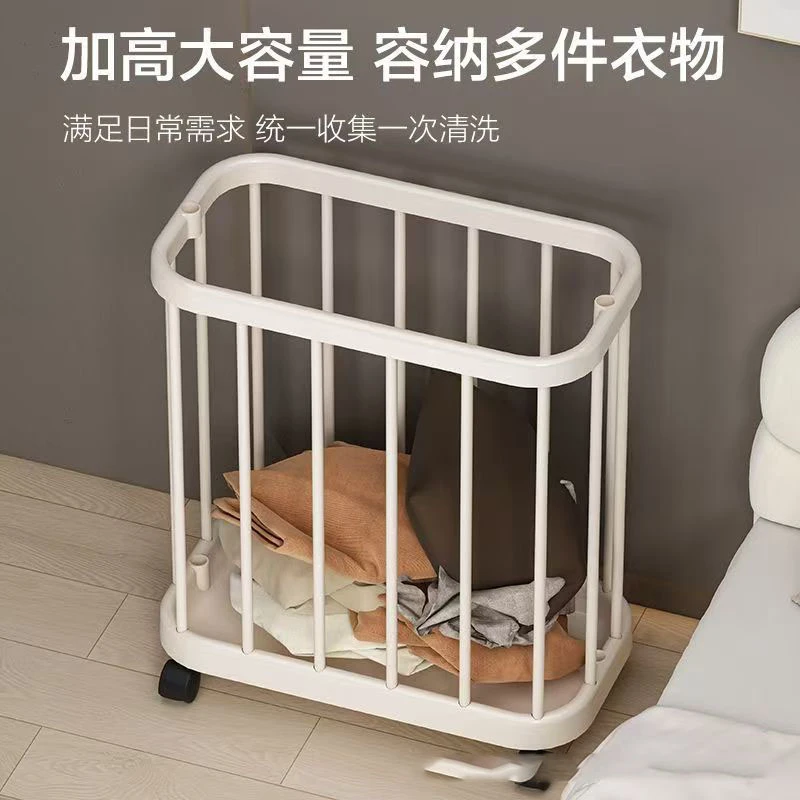 可移动收纳家用大容量脏衣篮收纳卫生间浴室衣服洗衣带轮收纳筐