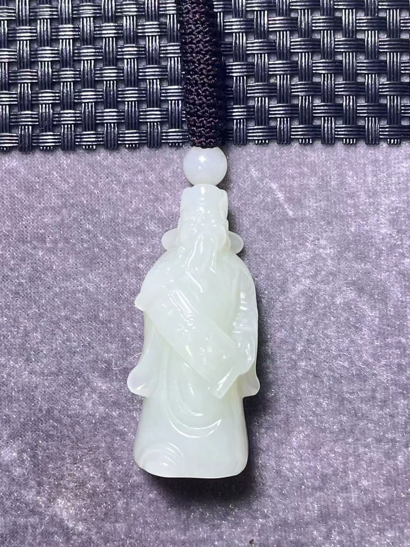 财神挂件玉质温润包浆醇厚
