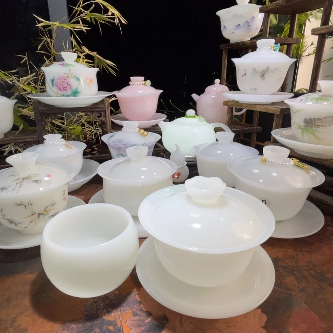 璞玉釉烧三才元宝➕罗汉杯