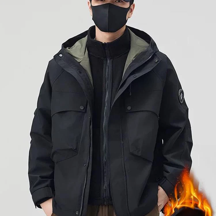 【 WOH ! 官方正品 】连帽加外套男秋冬季2025新款痞帅夹克男士夹保