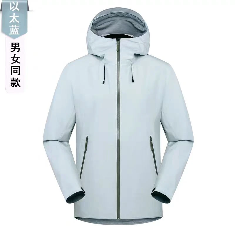 LT台州户外硬壳防风防水单冲三层压胶冲锋衣男女同款登山露营外套