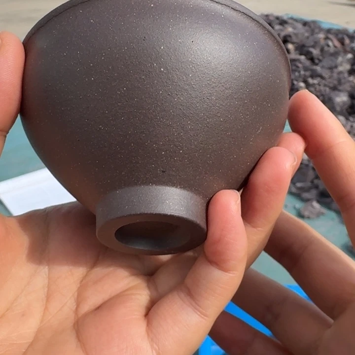 用***5紫砂茶杯四号井紫泥主人杯泥料体验