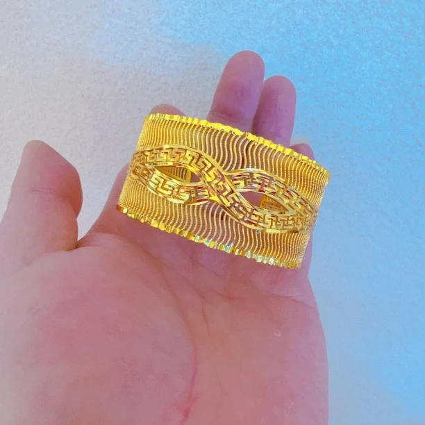 铜合金手镯 262时尚新款休闲百搭镂空手镯民族风结婚可调节女款