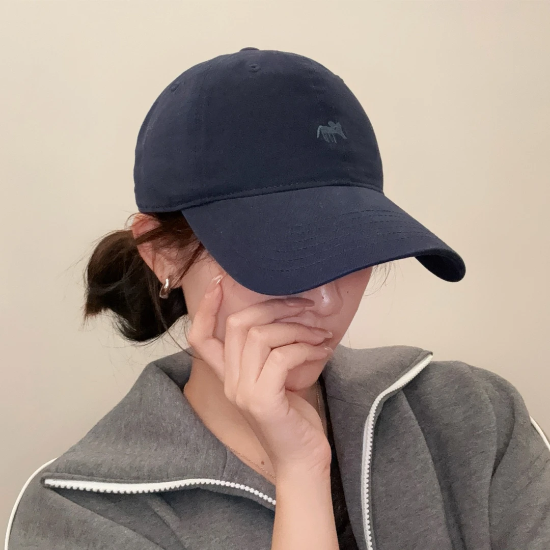 太一刺绣小狐狸标棒球帽遮阳帽防晒帽百搭帽檐加大加宽鸭舌帽