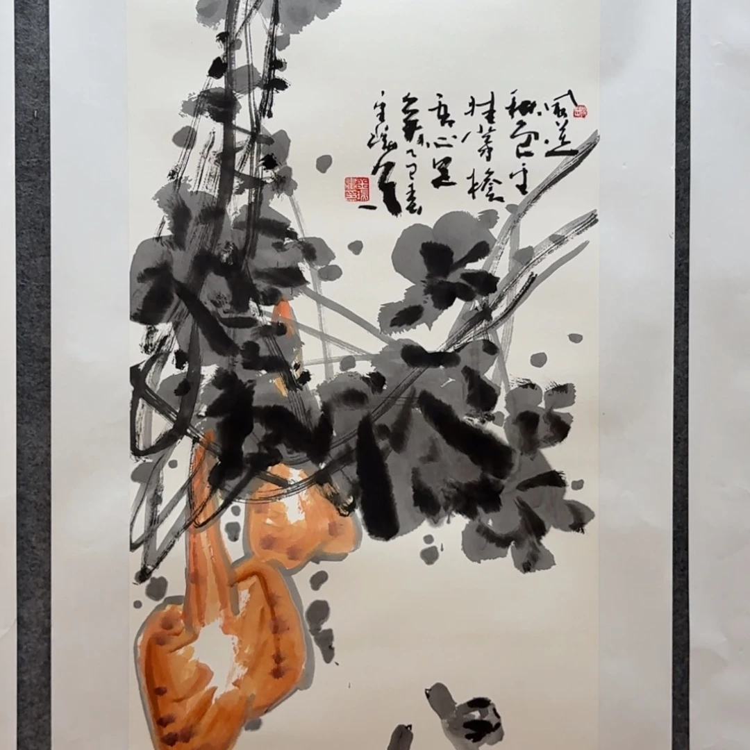 国画三尺作品花鸟