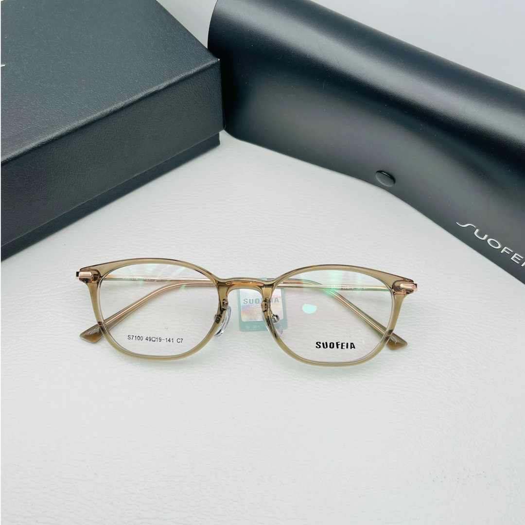 优妈同款眼镜框超轻圆框复古女款