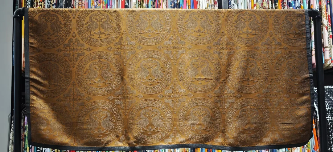 【YJ04】宫丽108x108cm6A纯100桑蚕丝60姆米云锦香云纱龟裂纹包边
