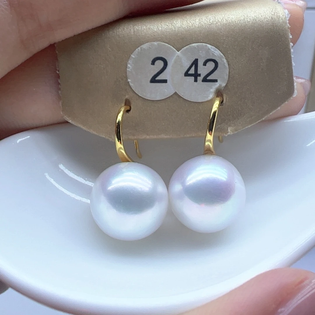 银S925镶嵌淡水珍珠耳饰