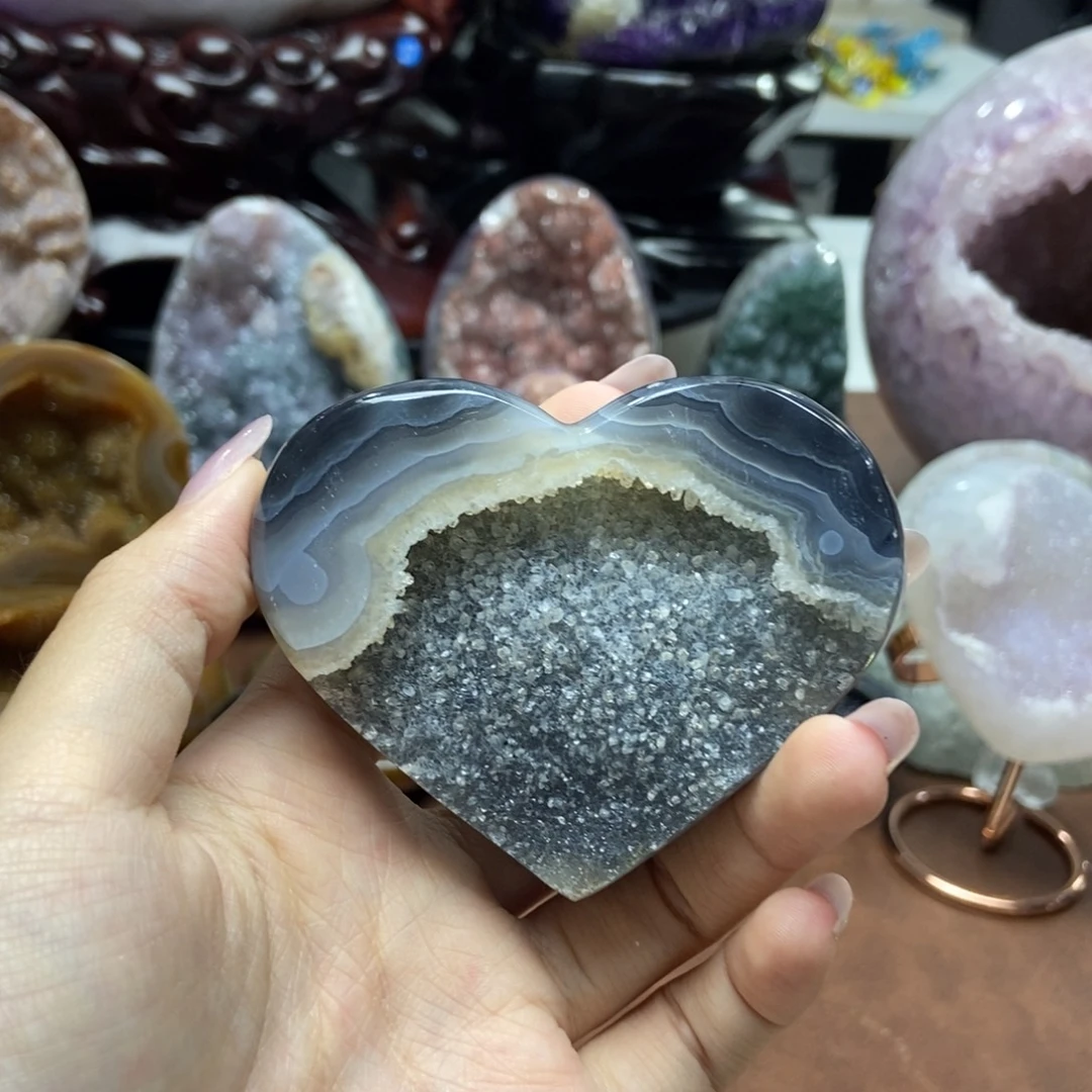 紫晶未镶嵌摆件水晶