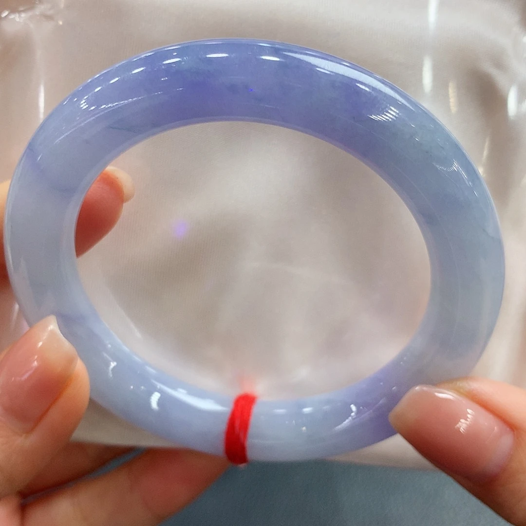 翡翠未镶嵌手镯55圆条两天鉴赏