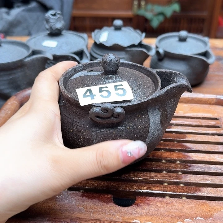纯手工制作粗陶茶具
