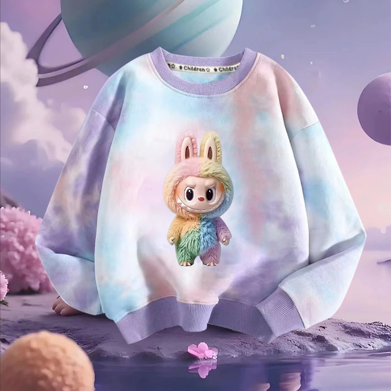 拉布布女童卫衣2025春秋新款儿童长袖上衣洋气打底秋装女孩童装潮