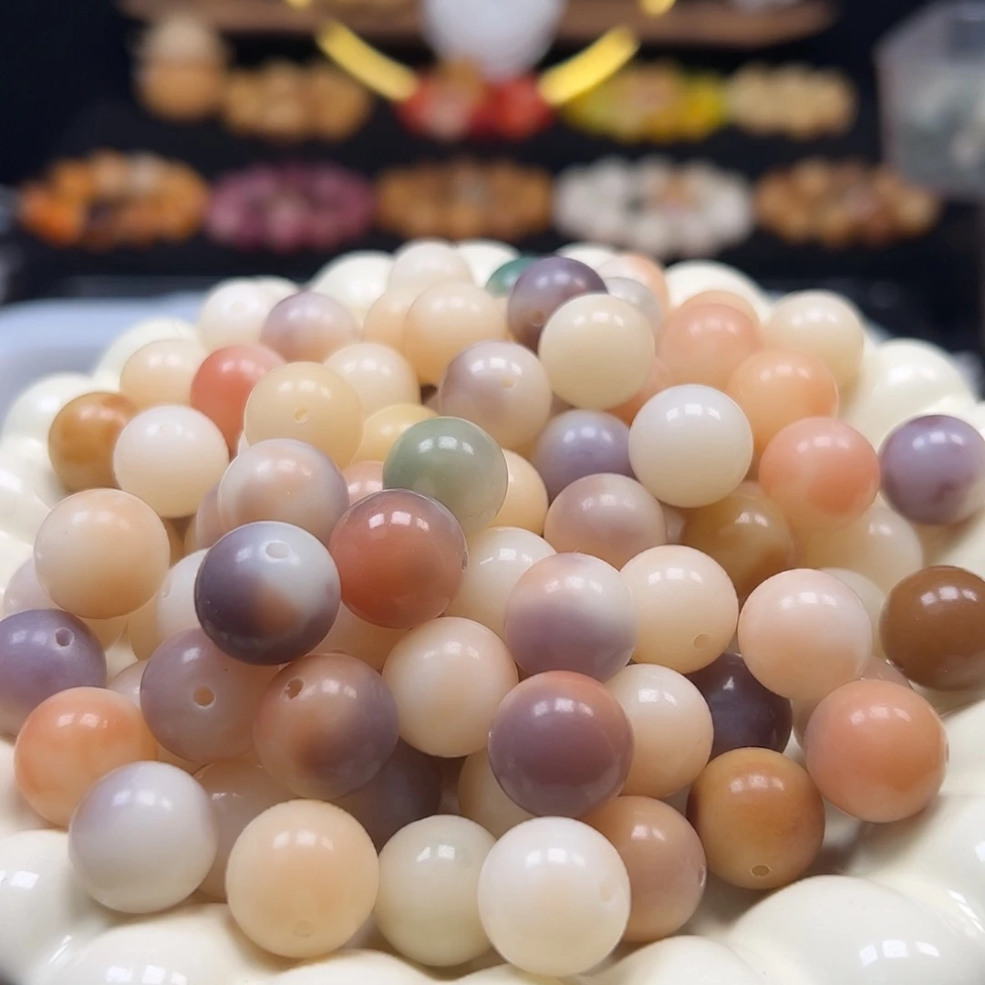 菩提根/象牙果手串卡14➕非料花皮圆500颗