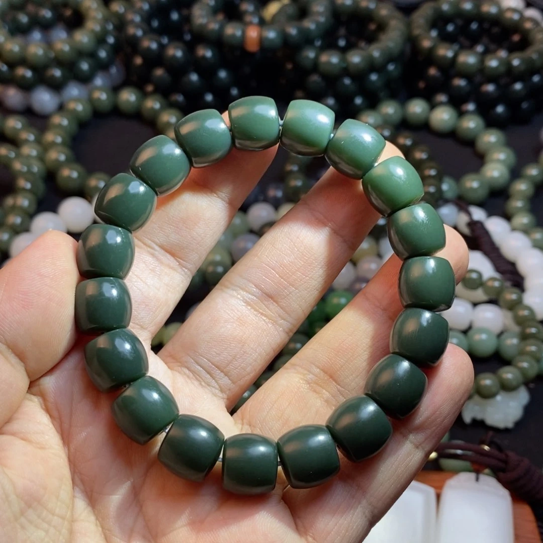 和田玉手串未镶嵌苹***香