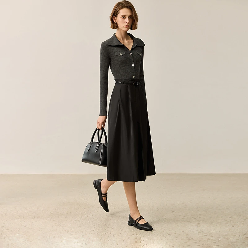 LILY2024秋新款女装连衣裙124329V7987