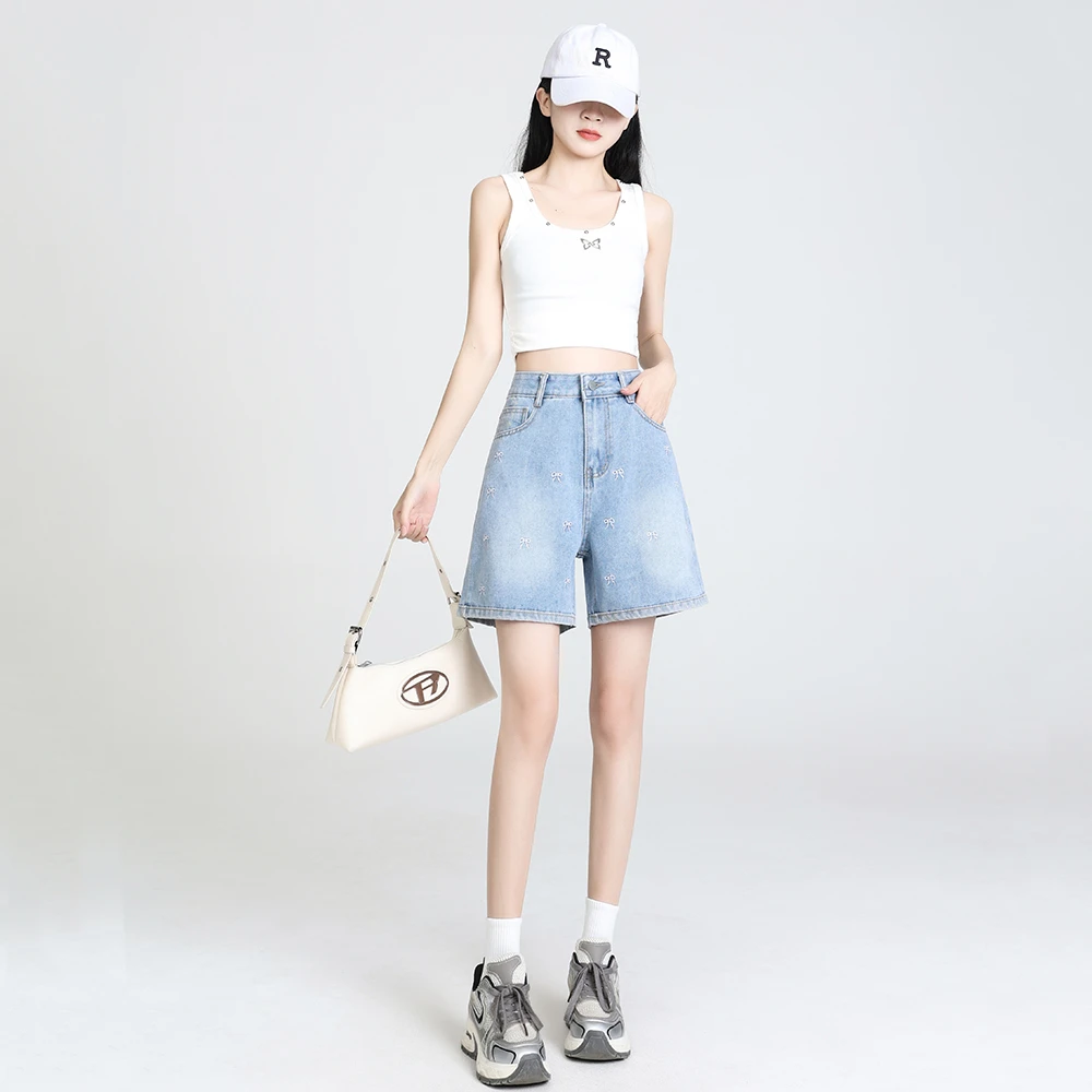 【现货】【运费险】牛仔短裤女2025夏款四分裤上新百搭显瘦大码短裤