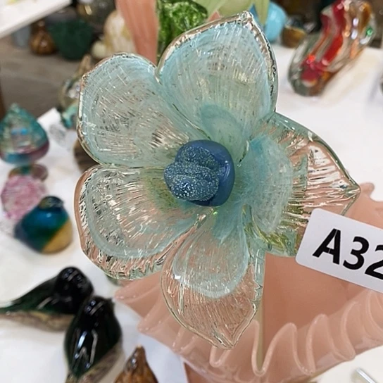 琉璃高度45厘米夜光琉璃百合花