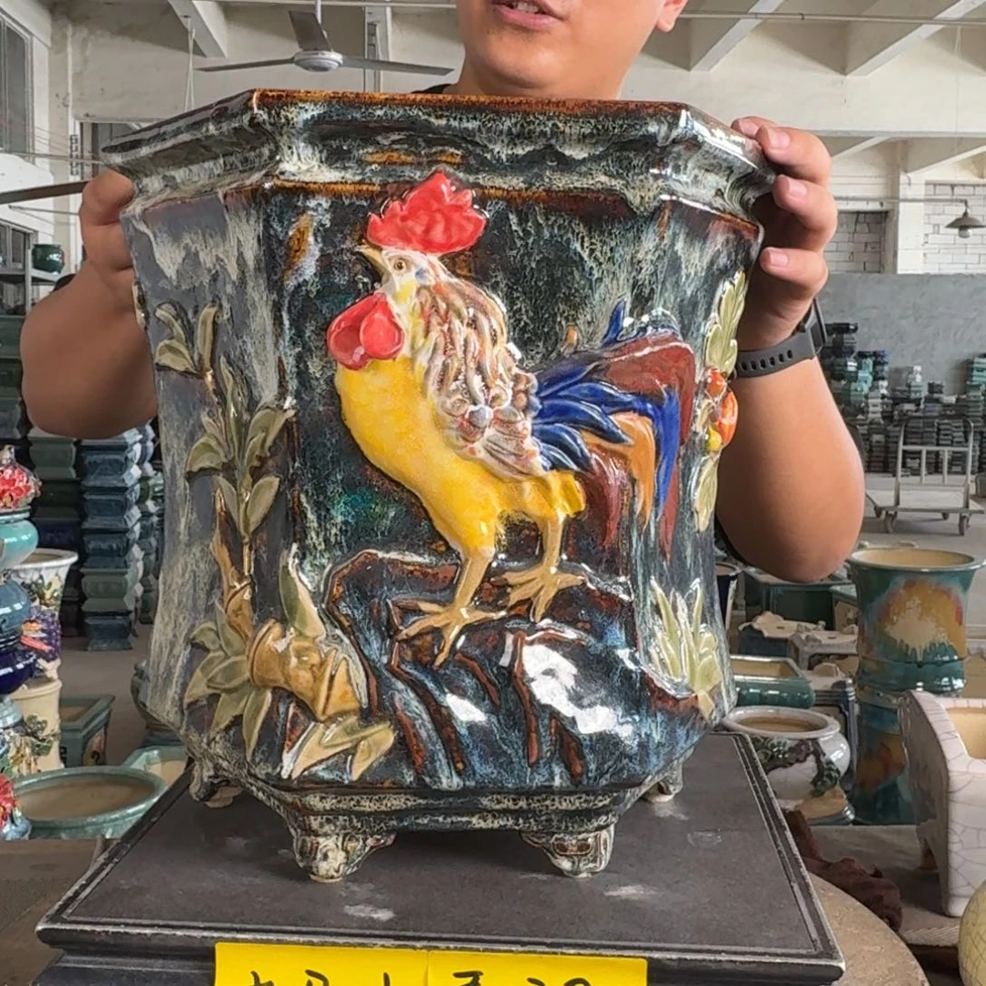 。一风堂石湾花盆 内23*28