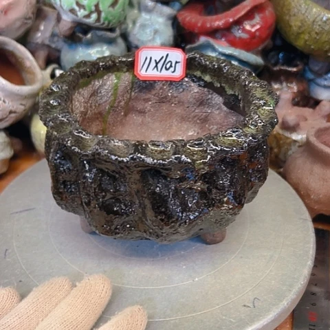 粗陶花盆手工花盆制作
