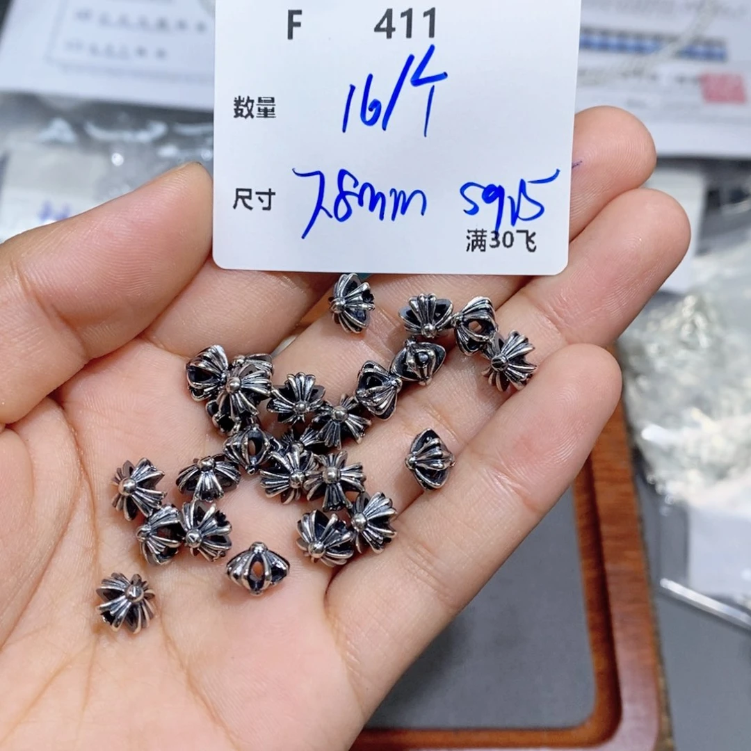 水晶珠宝半成品足铂镶嵌F411