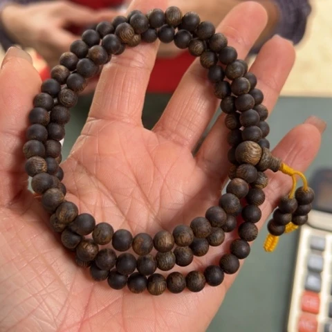 沉香手串红土乌身沉水17克卡0.6多样性发1串