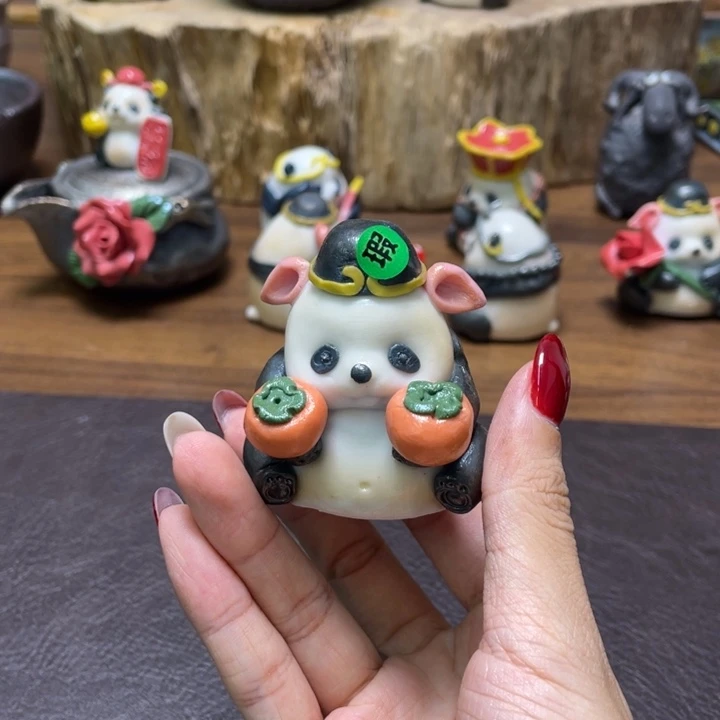 净***画熊猫柴烧熊猫柴烧