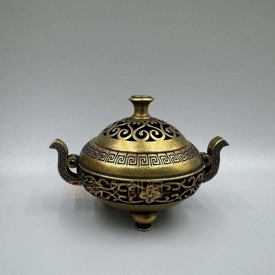 雕花小香炉摆件工艺品桌面饰品