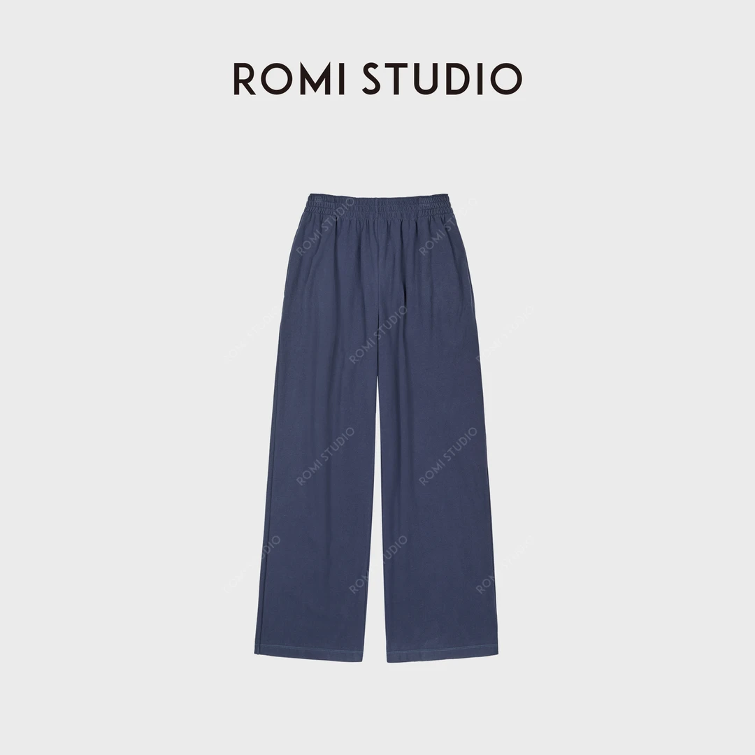 ROMI STUDIO“自然舒适”棉氨混纺松紧腰百搭休闲卫裤RWCAX86697