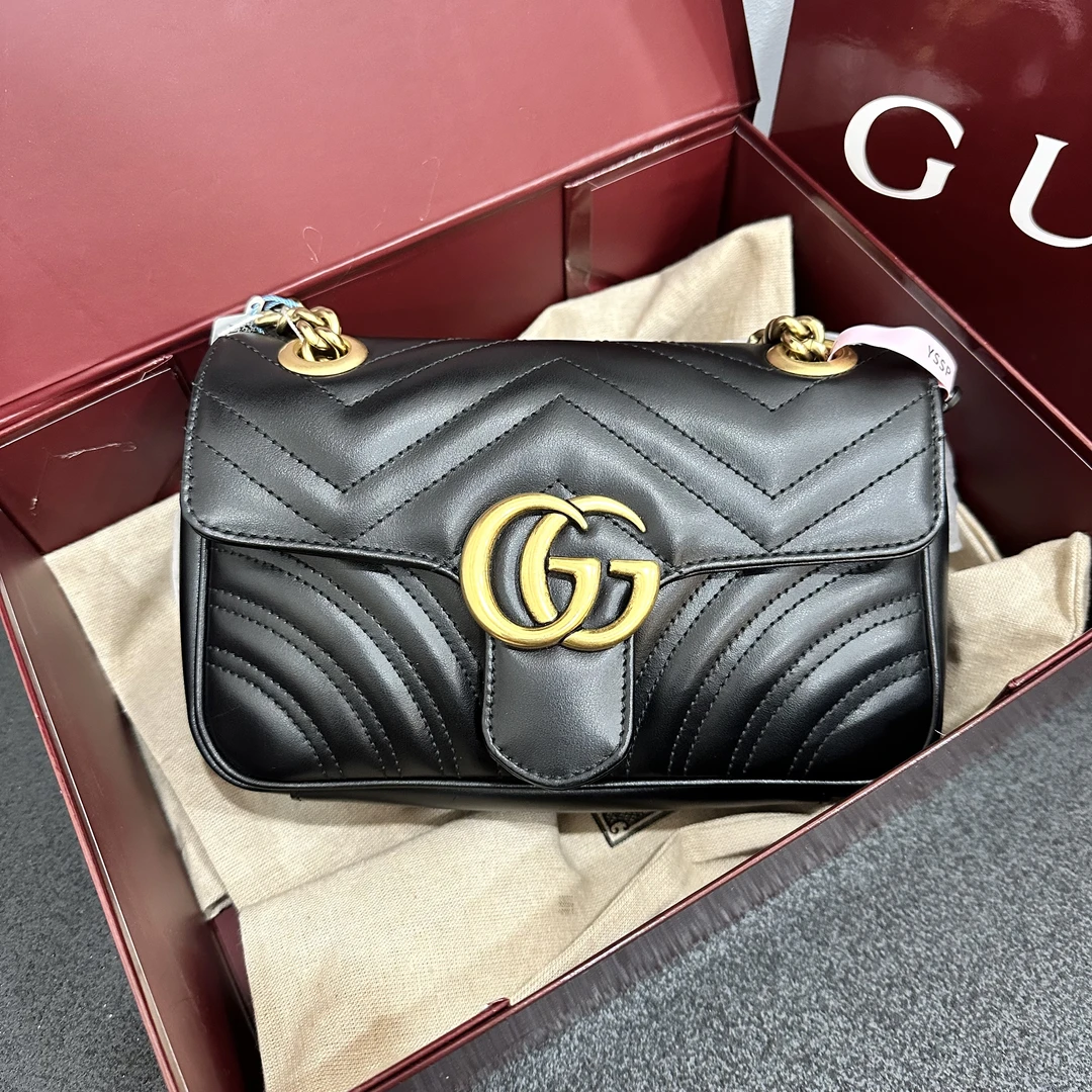 未使用 GUCCI/古驰 壹所奢品GUCCI 马蒙22 黑金 黑内