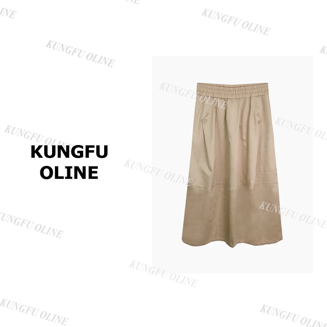 【周周】QZ3202新款简约显瘦减龄A字裙女休闲气质半身裙